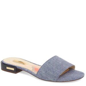 Louise et Cie 'Aydia' Denim Strap Slide Flat Sandal
